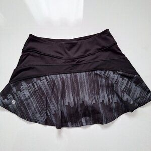 Lululemon Ace Skirt/Skort in Black/Scratch Match Black Multi